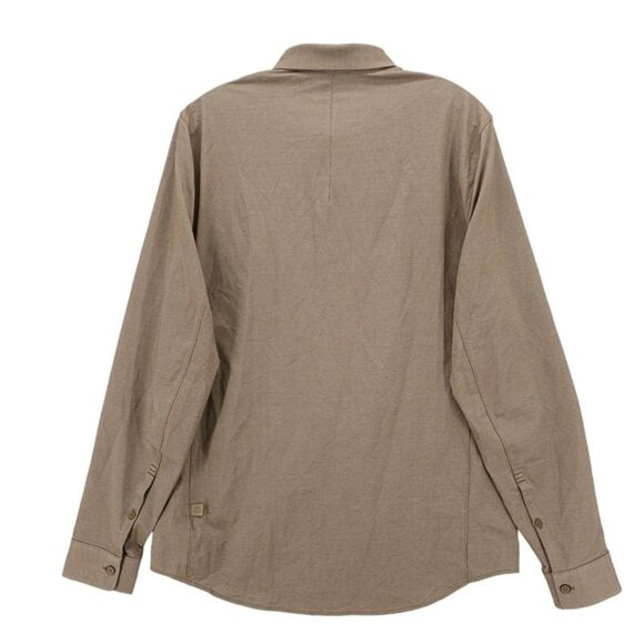 NWOT LULULEMON Commission LS Oxford Shirt ALSC/WHT Allspice SMALL MEDIUM - Picture 4 of 7